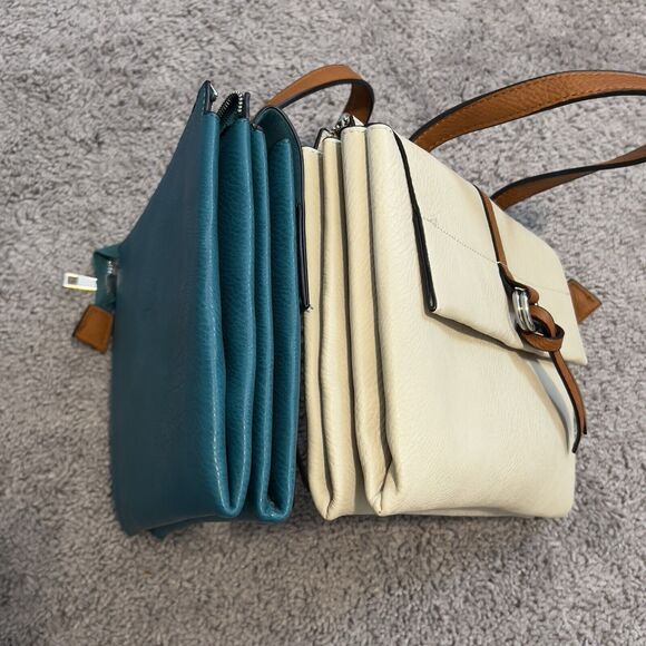 Charming Charlie Ivory and Teal Purse Bag Lot of 2 Crossbody - Picture 11 of 12